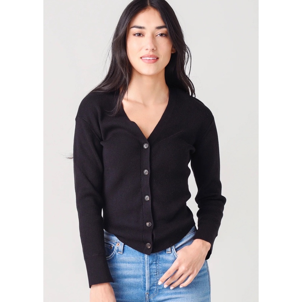 FRAME Cardigan Sweater Black Small Petite‎ Gently Used Real Real